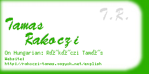 tamas rakoczi business card